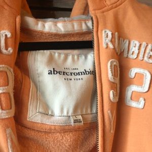 Abercrombie & Fitch Tops - Abercrombie Size Large Light Orange Hoodie Fullzip Abercrombie & Fitch Tops - Abercrombie Size Large Light Orange Hoodie Fullzip